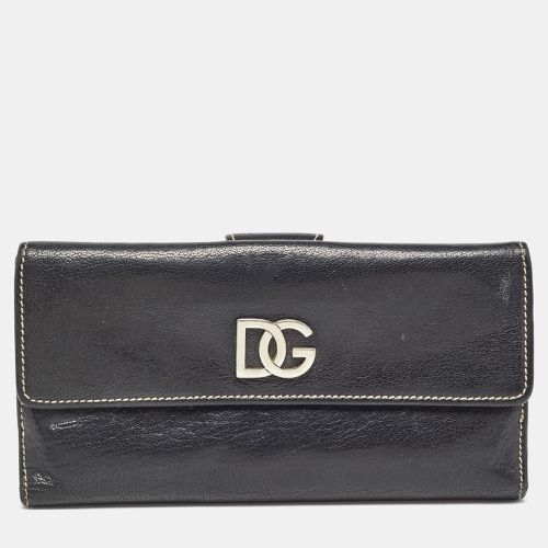 Leather Logo Tri Fold Continental Wallet - Dolce & Gabbana - Modalova