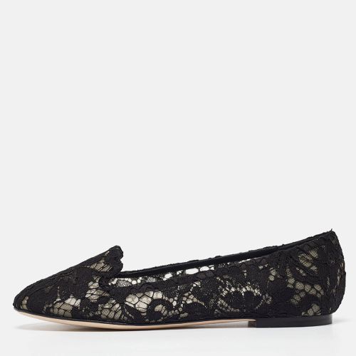 Lace Smoking Slippers Size 38 - Dolce & Gabbana - Modalova