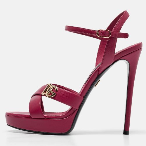 Leather Olimpya Crisscross Platform Sandals - Dolce & Gabbana - Modalova