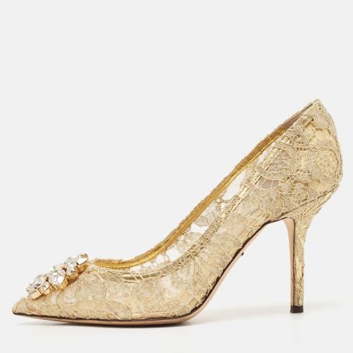 Lace and Mesh Bellucci Pumps Size 38 - Dolce & Gabbana - Modalova