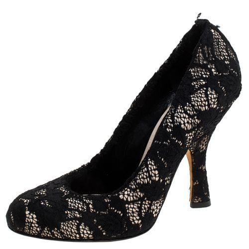 Lace Round Toe Pumps Size 38.5 - Dolce & Gabbana - Modalova