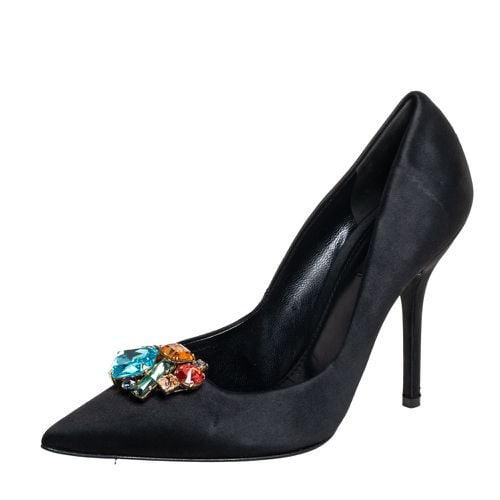 Satin Crytal Embellished Pumps Size 39 - Dolce & Gabbana - Modalova