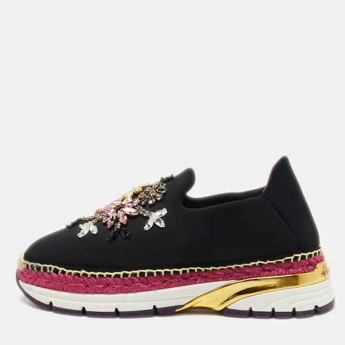 Neoprene Barcelona Crystal Embellished Sneakers Size 40.5 - Dolce & Gabbana - Modalova