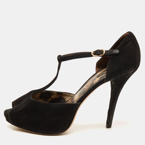 Suede Ankle Strap Platform Sandals Size 40 - Dolce & Gabbana - Modalova