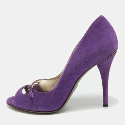 Suede Open Toe Pumps Size 38 - Dolce & Gabbana - Modalova