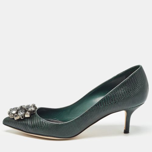 Dark Embossed Lizard Bellucci Pumps Size 37.5 - Dolce & Gabbana - Modalova