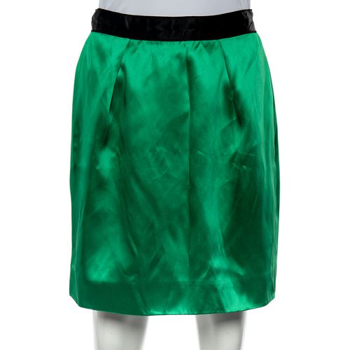 D&G Green Satin Mini Skirt M - D&G - Modalova