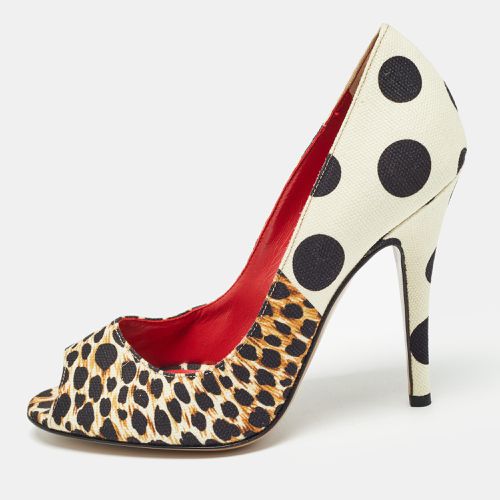 Printed Canvas Peep Toe Pumps Size 36.5 - D&G - Modalova