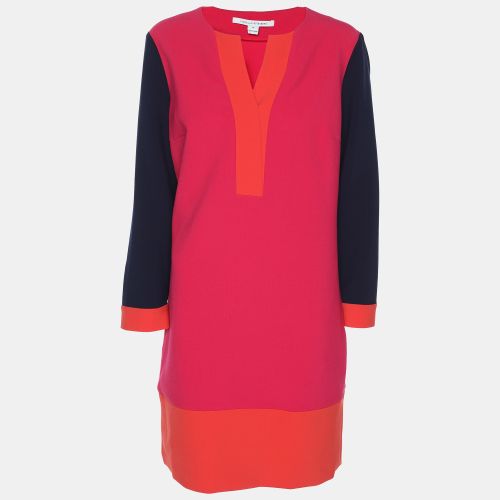 Pink Colorblock Crepe Shift Dress L - Diane Von Furstenberg - Modalova