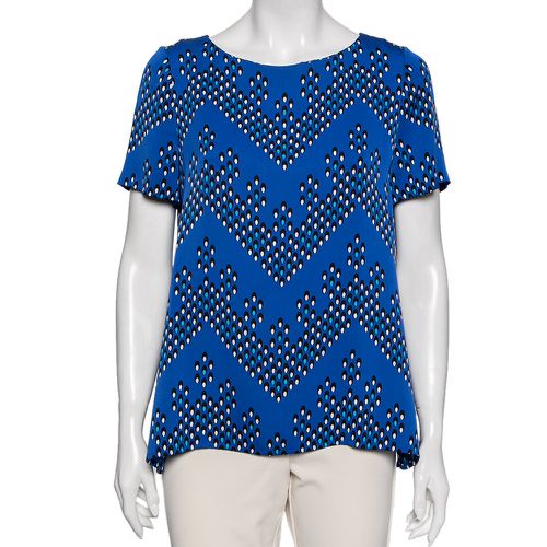 Silk Maggy Chevron Dots Printed Top M - Diane Von Furstenberg - Modalova