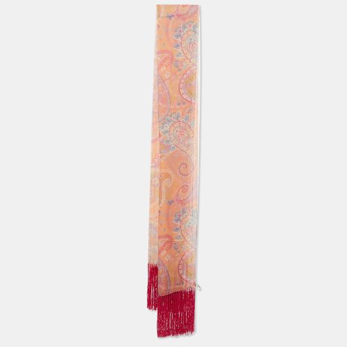 Paisley Print Silk Fringed Stole - Dior - Modalova