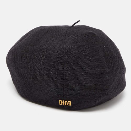 Logo Detail Linen Beret Hat - Dior - Modalova