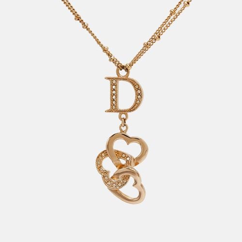 Crystal Heart Tone Pendant Necklace - Dior - Modalova