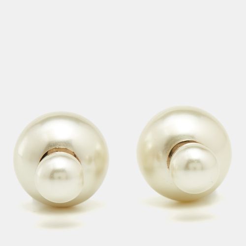 Tribales Faux Pearl Tone Stud Earrings - Dior - Modalova