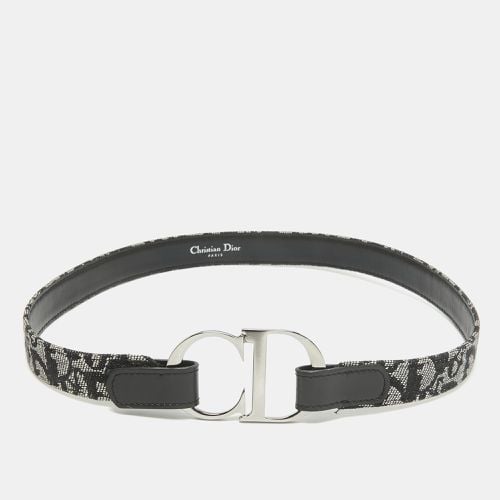 Oblique Canvas and Leather CD Logo Buckle Belt 75 CM - Dior - Modalova