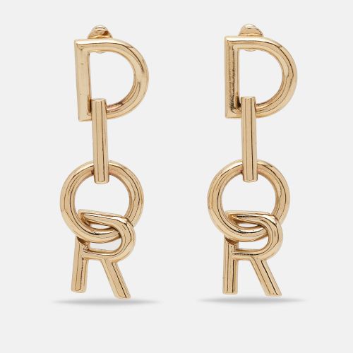 Vertical Logo Tone Drop Earrings - Dior - Modalova