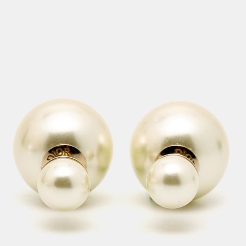Tribales Faux Pearl Tone Earrings - Dior - Modalova