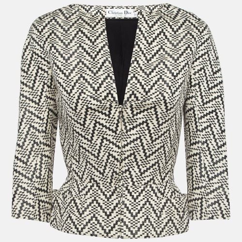 Christian /Black Pixel Pattern Cotton Blend Flared Jacket S - Dior - Modalova