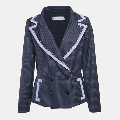 Christian Pinstripe Wool Double Breasted Blazer L - Dior - Modalova