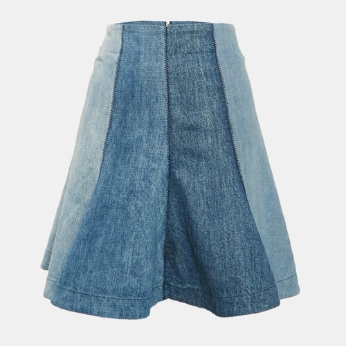 Paneled Denim High-Waist Mini Skirt S - Dior - Modalova