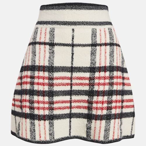 Plaid and Logo Pattern Tweed Mini Skirt M - Dior - Modalova