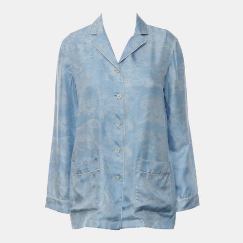 Christian Printed Long Sleeve Silk Shirt - Dior - Modalova