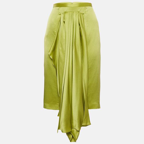 Christian Silk Draped Pencil Skirt L - Dior - Modalova