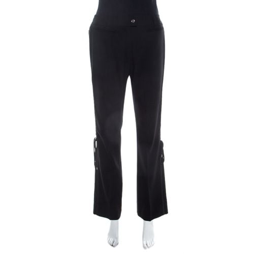 Wool Braided Trim Flared Trousers L - Dior - Modalova