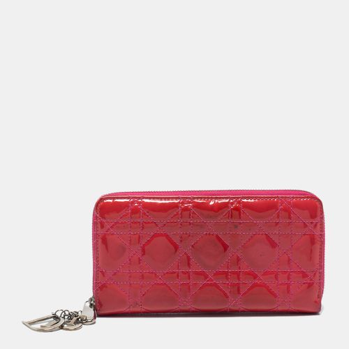 Patent Leather Lady Zip Around Wallet - Dior - Modalova