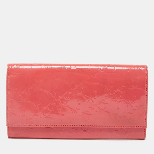 Oblique Embossed Patent Leather Continental Wallet - Dior - Modalova