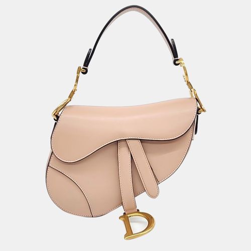 Dior Beige Leather Mini Saddle Bag - Dior - Modalova