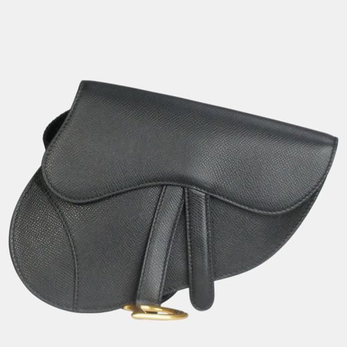 Dior Black Leather Saddle Belt Bag - Dior - Modalova