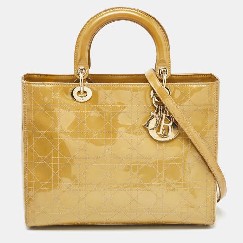 Cannage Patent Leather Large Lady Tote - Dior - Modalova