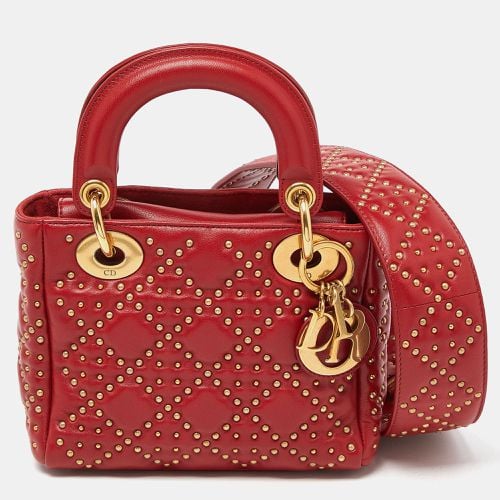 Leather Medium Studded Supple Lady Tote - Dior - Modalova