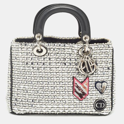 Silver Tweed and Leather Small issimo Patch Tote - Dior - Modalova