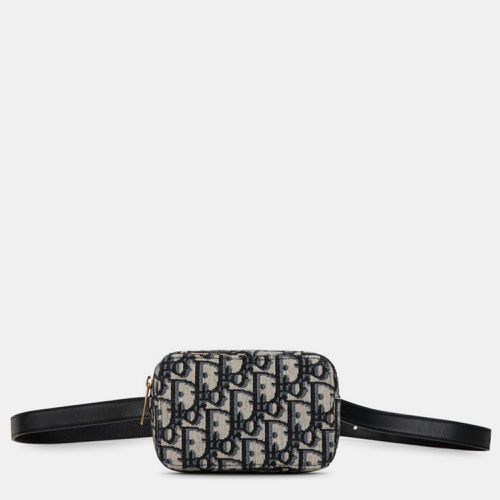 Dior Black Oblique Canvas Belt Bag - Dior - Modalova