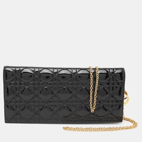 Quilted Cannage Patent Leather Lady Chain Clutch - Dior - Modalova