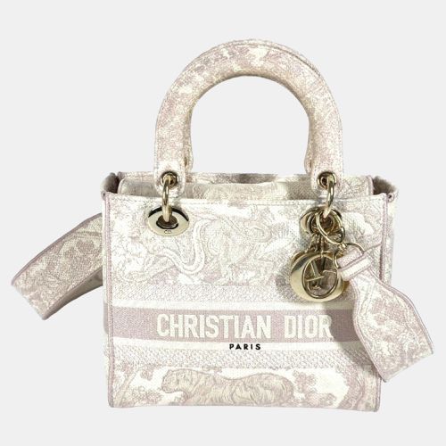 Canvas Medium Lady D-Lite Tote Bag - Dior - Modalova