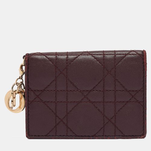 Cannage Leather Lady Card Holder - Dior - Modalova