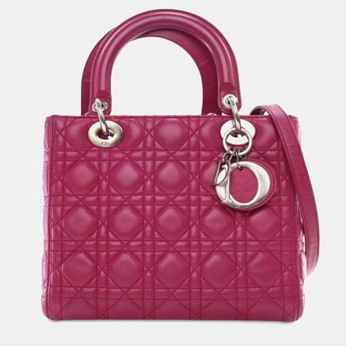 Calfskin Leather Medium Cannage Lady Tote Bag - Dior - Modalova