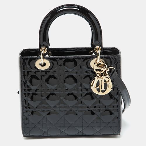 Cannage Patent Leather Medium Lady Tote - Dior - Modalova