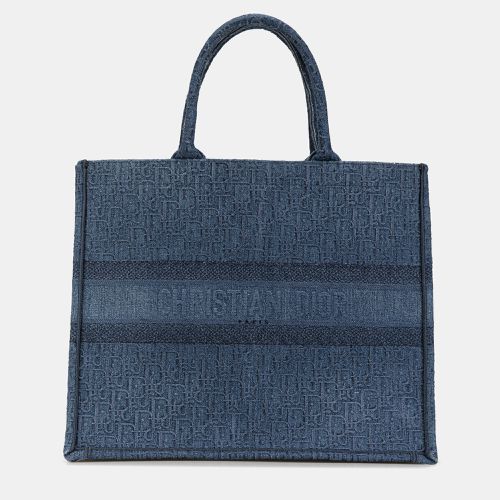 Dior Large Oblique Denim Book Tote - Dior - Modalova