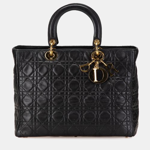 Large Lambskin Cannage Lady Bag - Dior - Modalova