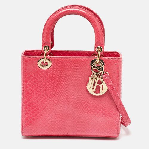 Snakeskin Leather Medium Lady Tote - Dior - Modalova