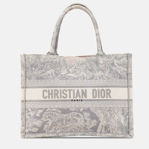 Medium Toile de Jouy Reverse Embroidered Book Tote Bag - Dior - Modalova