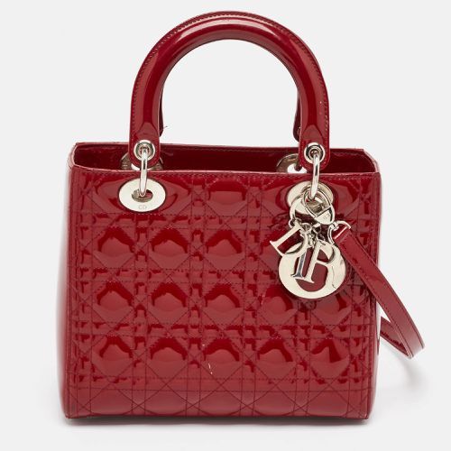 Cannage Patent Leather Medium Lady Tote - Dior - Modalova