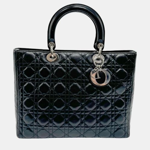 Christian silver leather Lady handbag - Dior - Modalova