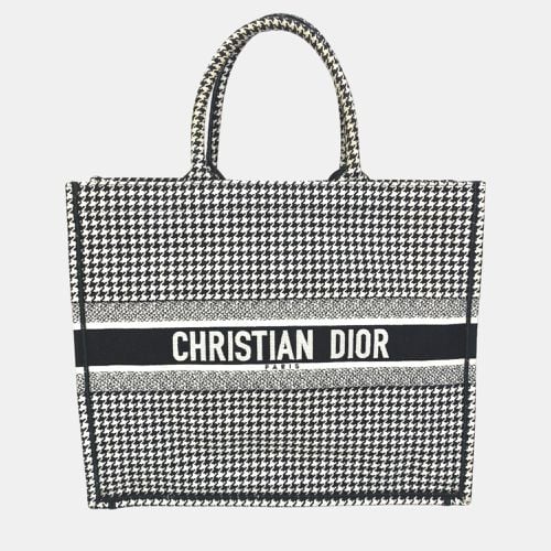 White/ Houndstooth Book Tote Bag - Dior - Modalova