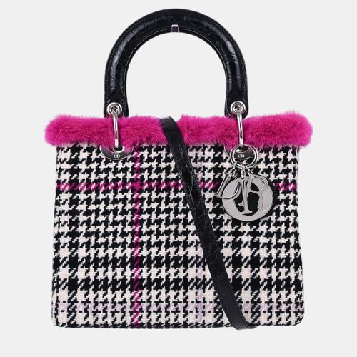 Christian Wool Fur Lady Cannage Handbag - Dior - Modalova