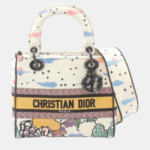 Christian Canvas White Lady Handbag - Dior - Modalova